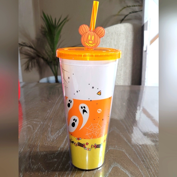 Disney Mickey Mouse Halloween double insulated cup with straw and mickey pumpkin - Picture 2 of 2